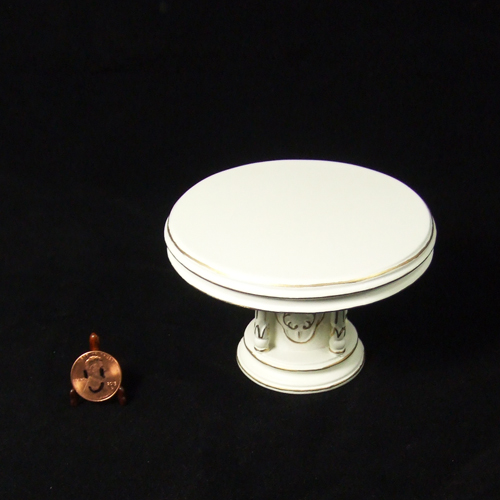 CA100-02 Hansson White with hand painted gold Table in 1" scale